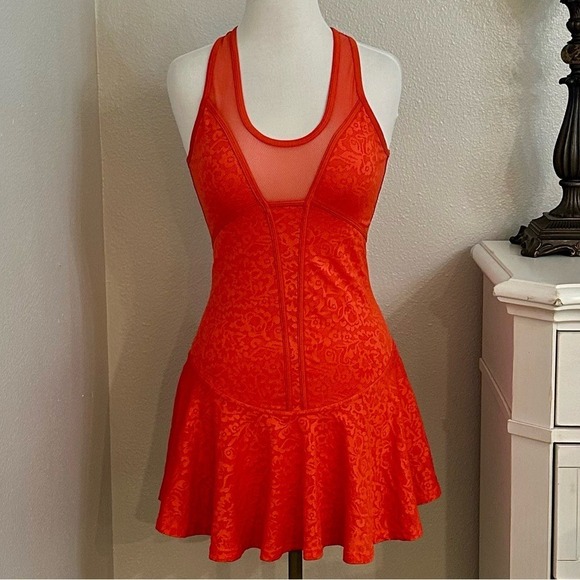 Adidas by Stella McCartney Dresses & Skirts - Stella McCartney X Adidas Floral Mesh Tennis Dress Tomato Red Size XS/S